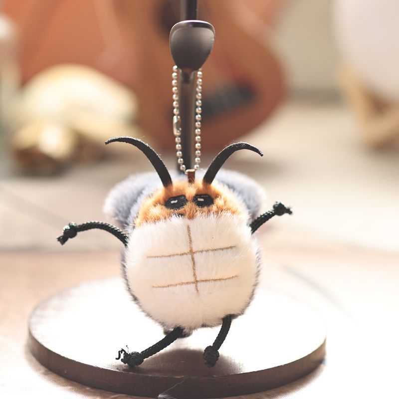 Cute and adorable little cockroach pendant, plush toy doll, little bug, little strong bag, hanging decoration, keychain, doll pic 4