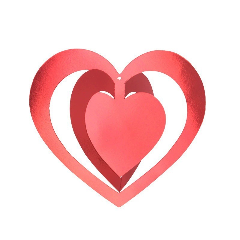 3D立体节日装饰品珠宝店铺装饰橱窗五角星爱心挂件天花板吊顶布置详情9