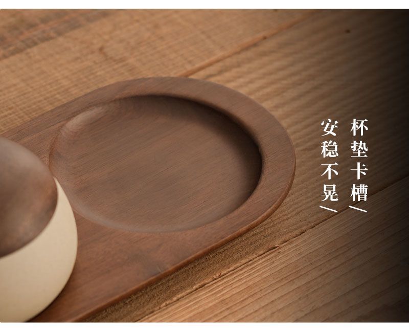复古风实木果盘家用高颜值客厅茶室接待点心小吃盘粗陶碗中古风详情14