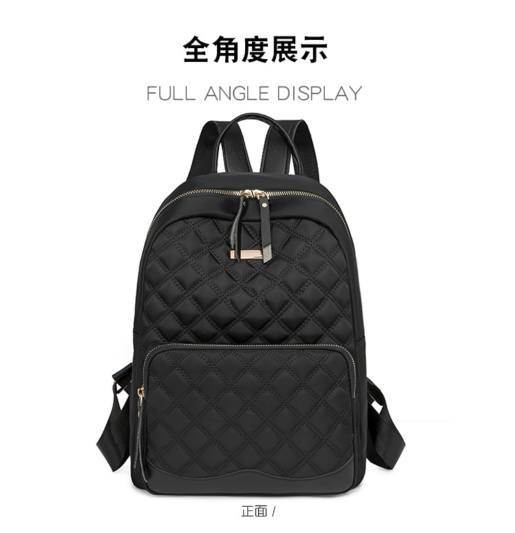 2024跨境新款时尚牛津布双肩背包高级感休闲百搭旅行女士背包书包详情23