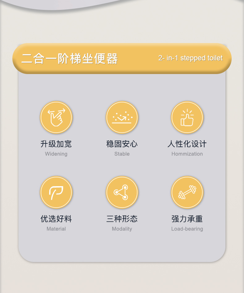 防滑儿童马桶圈用品加宽抗压辅助马桶梯婴幼儿宝宝阶梯折叠坐便器详情2
