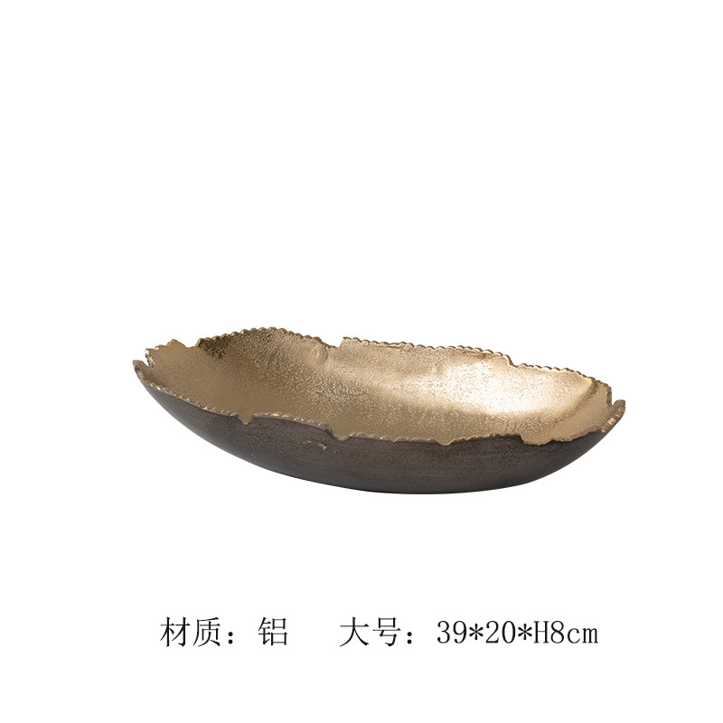 印度进口铝制银色不规则浅边水果盘零食坚果收纳托盘茶盘摆件装饰详情39