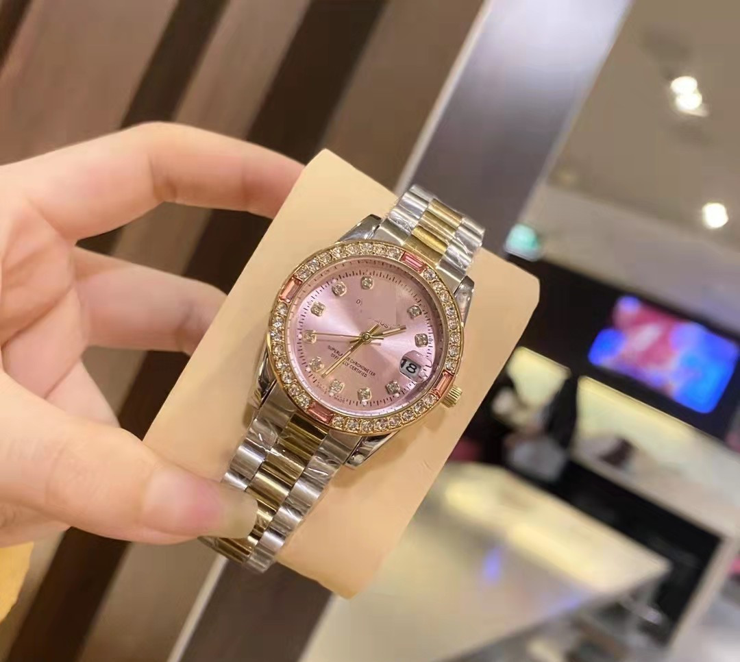 微商劳力家士日志系列时尚潮流钢带手表女名表石英手表女男代发详情16