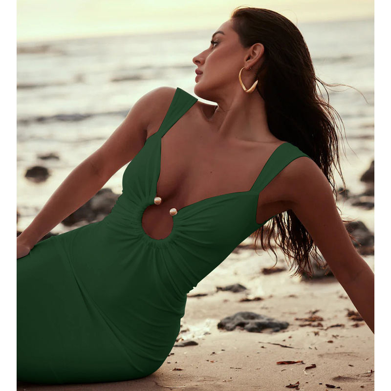 V-neck backless split slim dress foreign trade wholesale pic 16