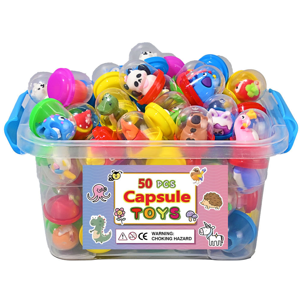 跨境32扭扭蛋透明桶装公仔玩具儿童礼品球幼儿园奖品夜市地摊批发复活节彩蛋盲盒创意潮流玩具详情3