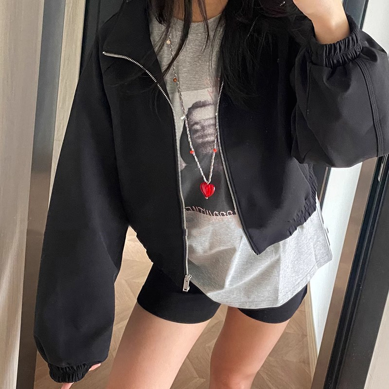 复古老琉璃彩绳编织红色爱心天然石吊坠项链女士长款毛衣链多巴胺详情7