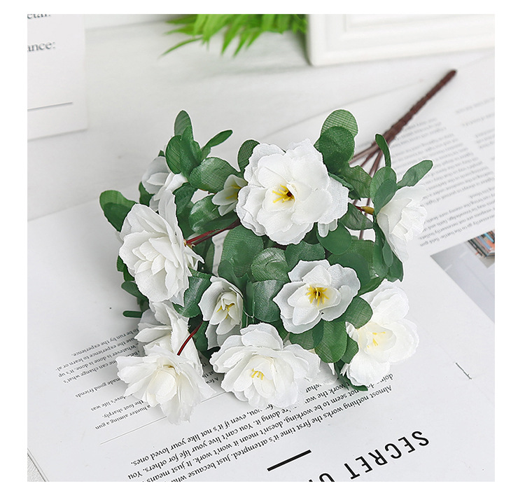 杜鹃花仿真花假花婚礼客厅装饰场景布置艺术插花户外工程办公文化仿真园艺玫瑰摆件详情12