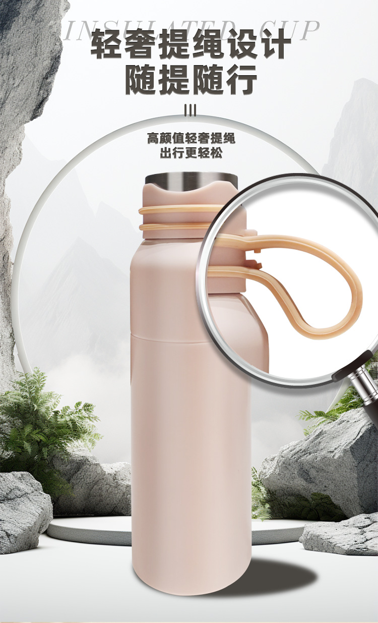 厂家新款大容量便携式保温杯保温保冷随手杯户外运动提手水杯批发详情6