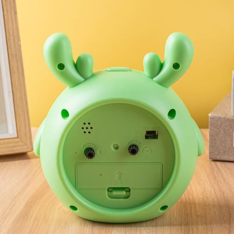 学生小闹钟懒虫起床音乐多功能儿童动物钟表卧室静音时尚可爱座钟详情11