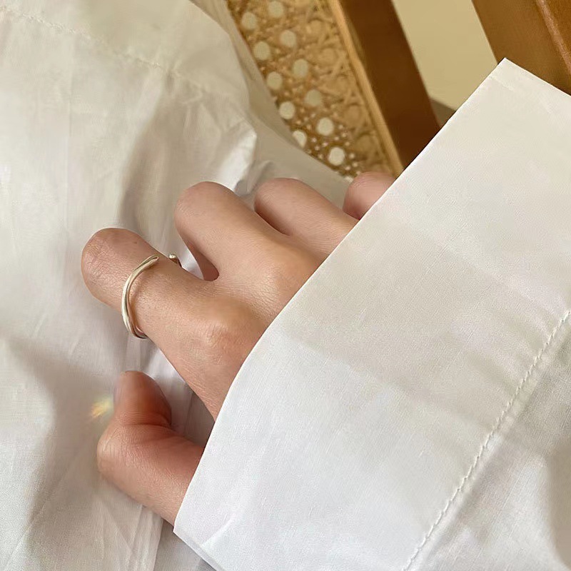 热卖戒指合集s925通体纯银材质百搭小巧精致指环亮银色ins风组合详情19