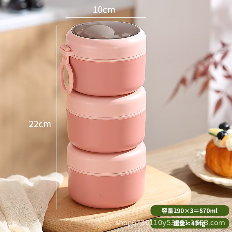 304 stainless steel large-capacity breakfast cup, insulated lid spoon, oat cup, milk cup, portable porridge for students and office workers pic 5