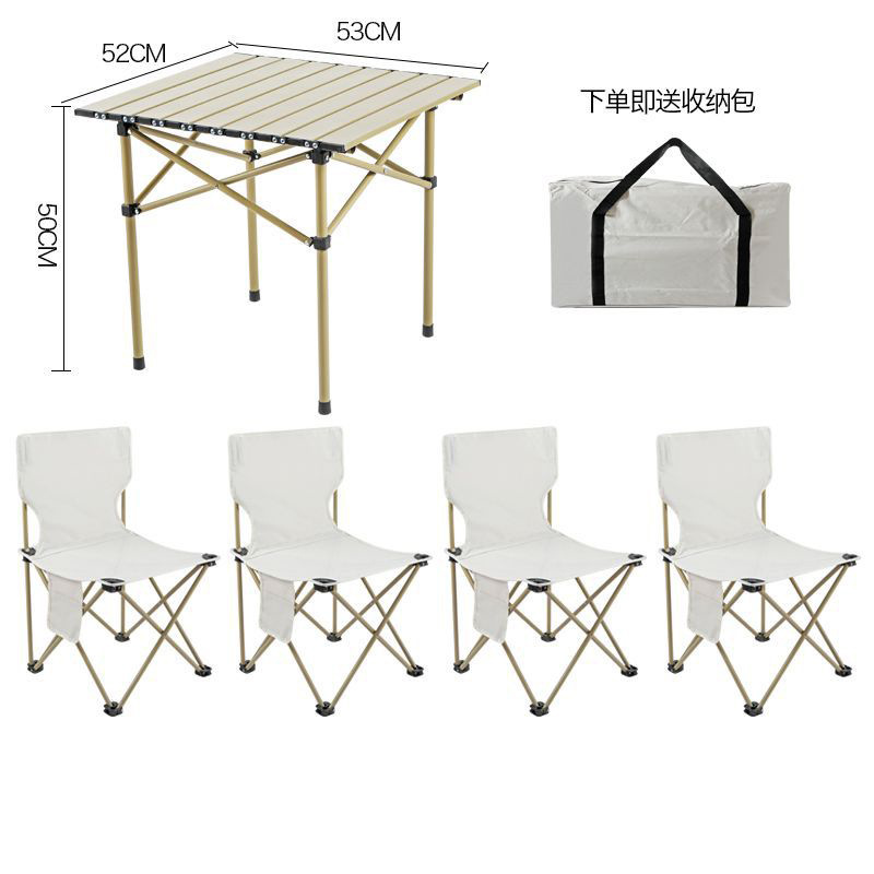 户外折叠桌椅套装  便携式野餐烧烤露营桌椅  简约桌椅套装组合详情22