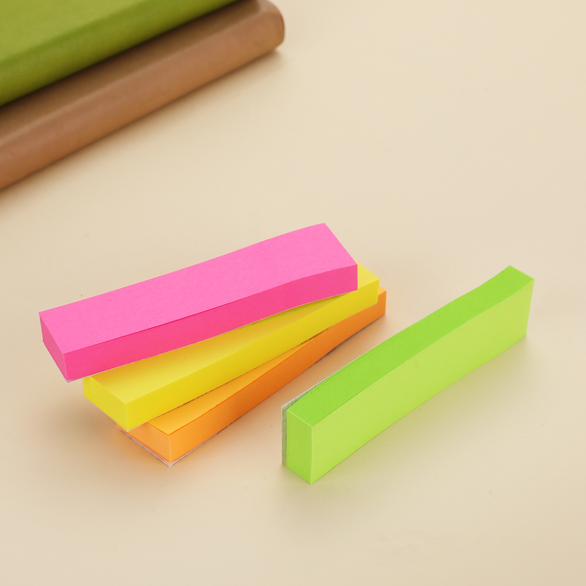 Pioneer 8612 fluorescent 4-strip convenience discount goods wholesale, tearable student office stationery sticky notes, can be stuck N times pic 6