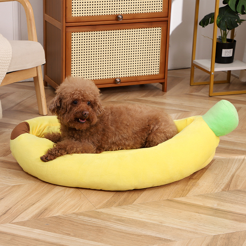 Banana pet beds, cat beds, dog beds, cross-border super soft pet pads, thickened anti-slip, detachable and washable, wholesale for small and medium-sized dogs pic 2