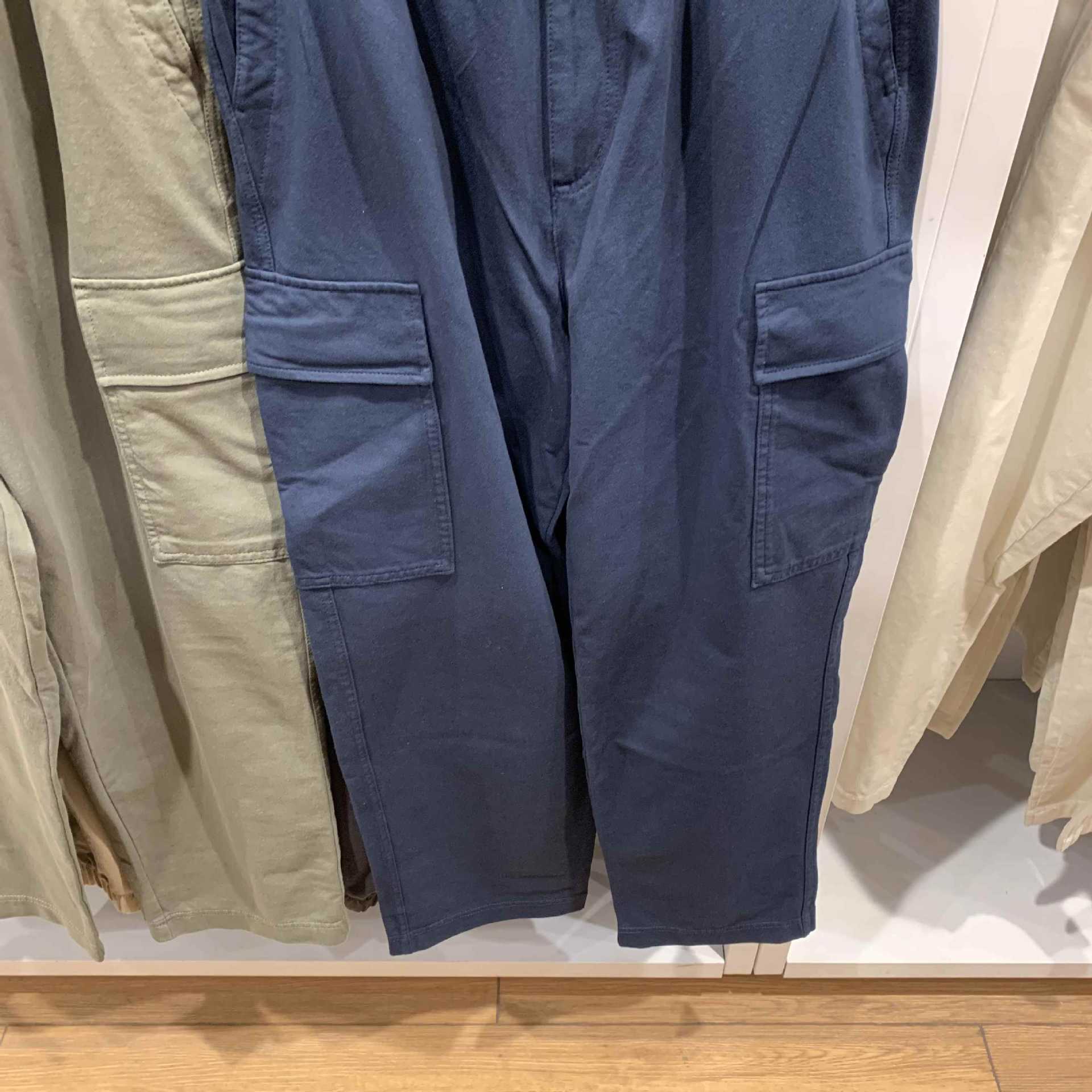 日单日系春季男女休闲工装裤宽松直筒长裤松紧腰百搭Y474100详情7