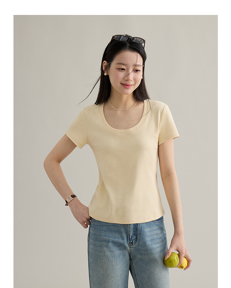 【 Blockbuster B: Super Comfortable Double-collar T-shirt with Upgraded Fabric 】 Spring short-sleeved T-shirt pic 65