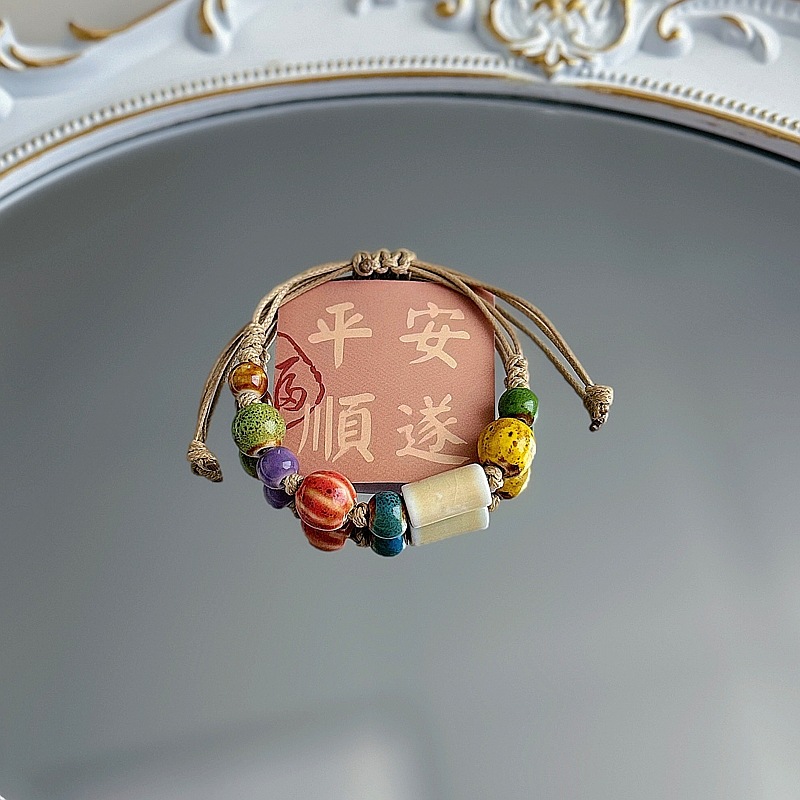 景德镇陶瓷手链民族风女古风编织手绳礼物学生森系文艺新中式饰品详情8