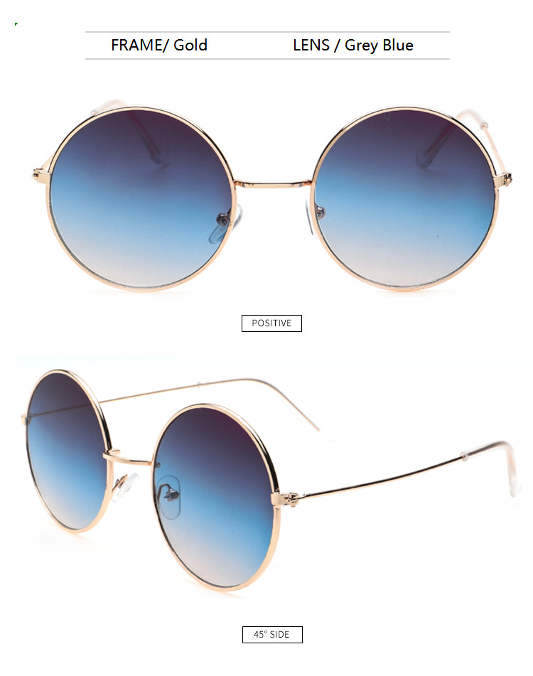金属圆框眼镜男墨镜女高级感防晒墨镜防紫外线眼镜批发sunglasses详情13