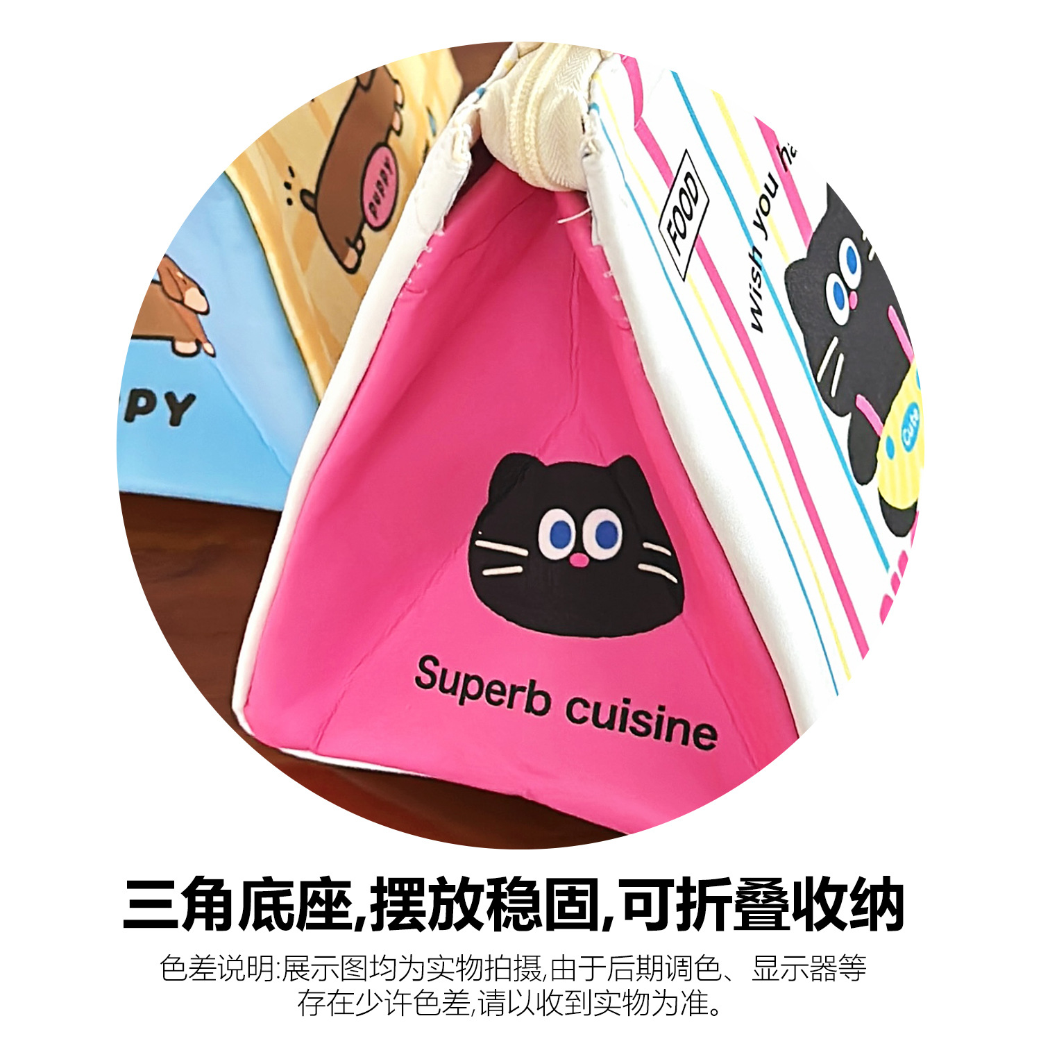 Original high-appearancy-level cute lunch box bag for office workers and students, hand-held aluminum foil insulated lunch box bag, large-capacity bento bag pic 41