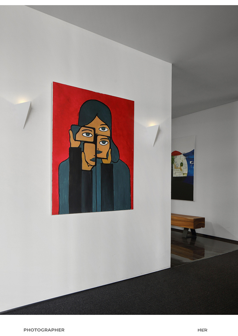 极简几何壁灯卧室床头小夜灯艺术客厅背景墙灯走廊过道壁灯详情11