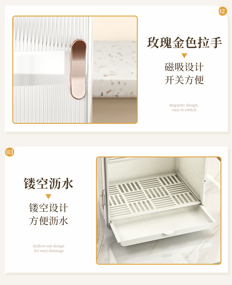 杯子收纳盒沥水柜宝宝餐具奶瓶收纳箱厨房放碗筷防尘杯子置物架收纳架收纳用品详情13