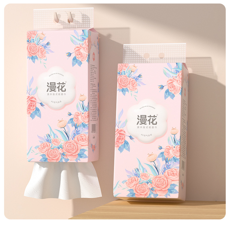 漫花抽纸悬挂式10提装整箱家用纸巾批发饭店大包餐巾纸厕用卫生纸详情17