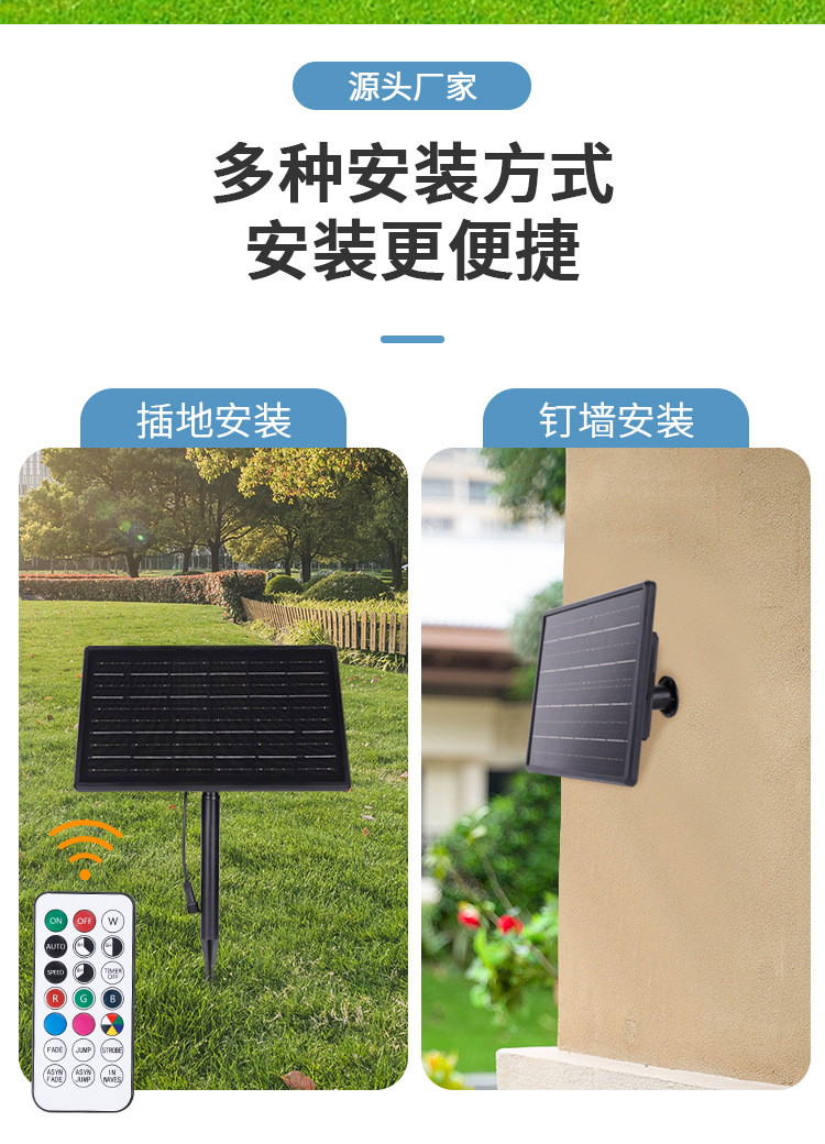 供应户外太阳能光控灯串电池板1.5W太阳能电池盒有线连接器塑料壳详情9