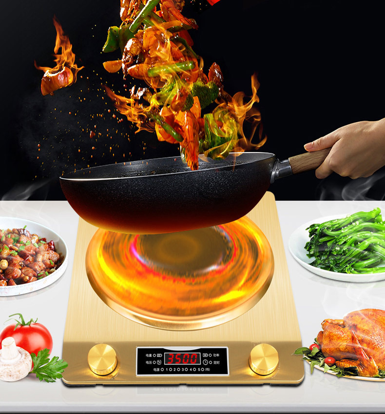 Household concave Induction cooker, commercial high-power 3500w intelligent stir-frying induction cooker pic 7