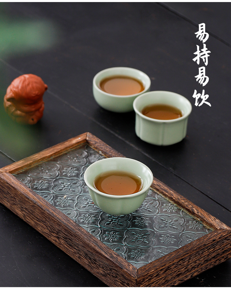 Ru Kiln Ge Kiln Gongfu tea sets, small tea cups, tea tasting cups, tea bowls, personal cups, home and office single cups, tea brewing cups pic 8