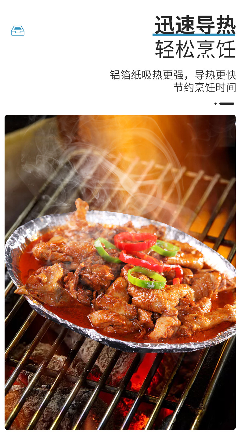 Simple box set, 5-meter household grilled fish, thickened tin foil, baking tools, disposable special paper for grilling meat pic 6