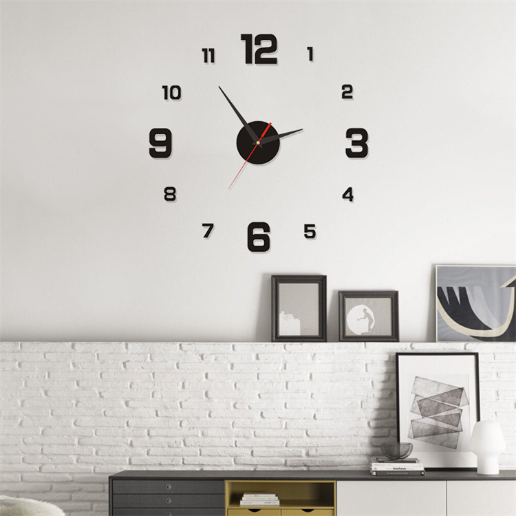 European-style simple large-sized luminous silent clock diy three-dimensional digital wall clock for living room and bedroom digital wall clock pic 2