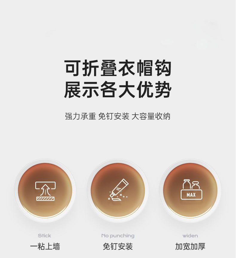 A minimalist and luxurious bathroom towel rack without holes, a single-pole storage bar, a washbasin, and a popular gun gray towel bar pic 2