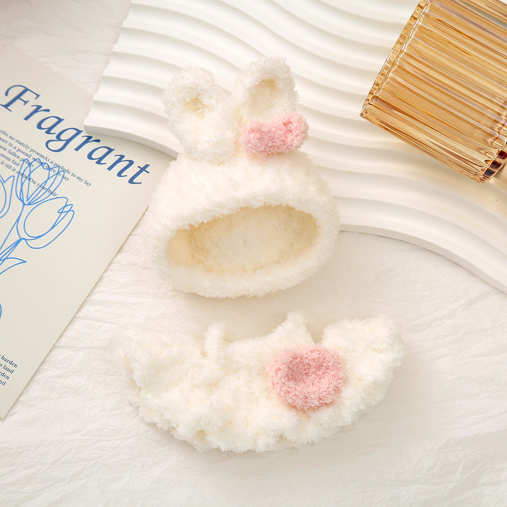 卡通毛茸茸迷你公仔服饰创意手工玩偶小娃衣软糯可爱换装头套配饰详情27