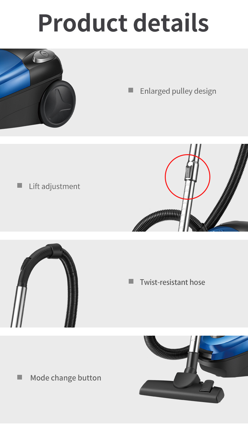 Cross-border European and American standard dust and mite removal vacuum cleaner, vacuum household dust collector, high-power dry wired vacuum cleaner pic 11