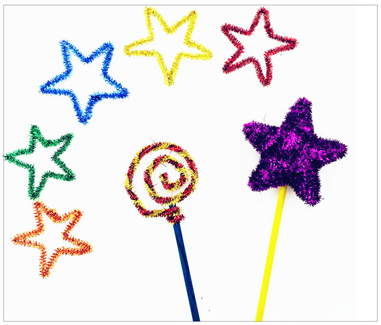 金葱扭扭棒闪光毛根扭扭棒儿童手工diy益智玩具金葱毛条环保创新详情6