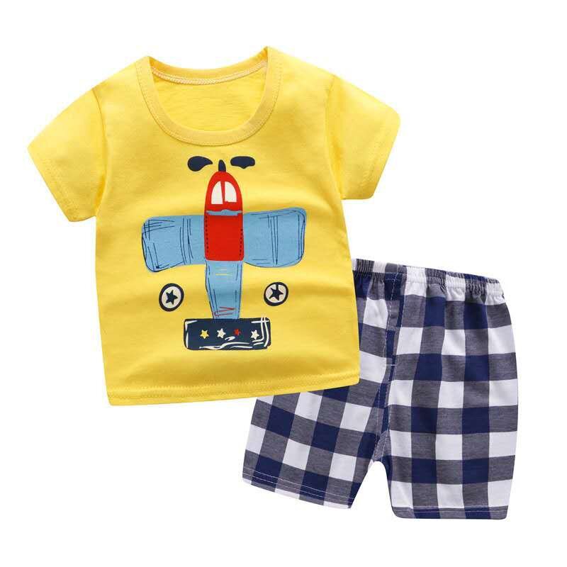 Wholesale of T-shirts for children aged 0-5, summer infants and toddlers, boys and girls, baby cotton short-sleeved shirts and shorts, baby half-sleeved shirts pic 14