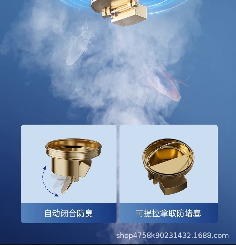 不锈钢密封防臭地漏卫生间下水道地漏厨房浴室洗衣机排水方形地漏详情14