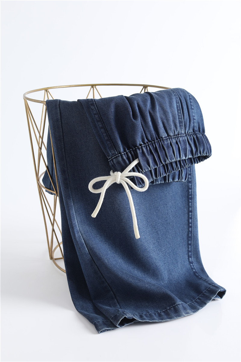 (Tencel wide-leg jeans) Autumn new style retro drape slimming versatile lace-up jeans pod pants pic 10