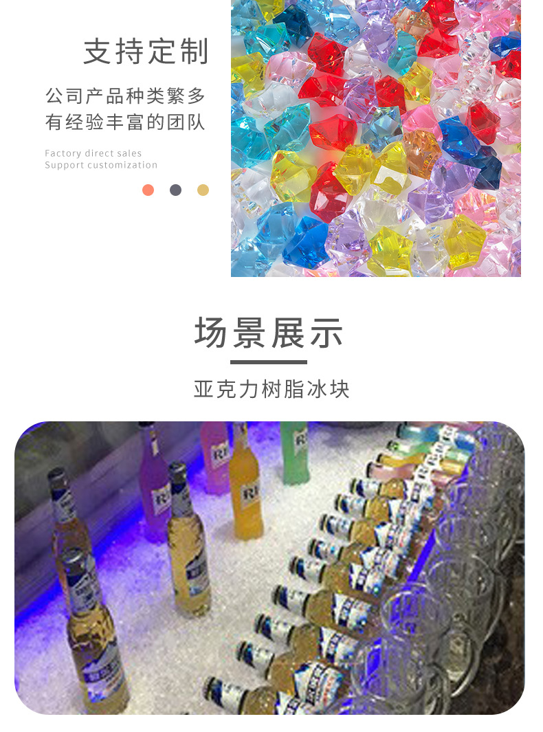 仿真假冰块塑料石透明亚克力水晶石彩色晶瓷画散珠饰品配件装饰材料详情10