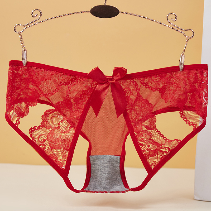 时尚爆款女士镂空蕾丝内裤性感情趣诱惑法式无痕丁字内裤女详情5