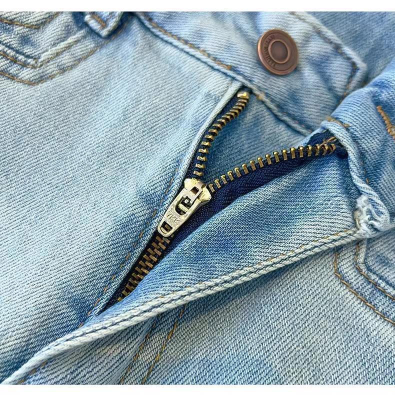 天丝夏季薄款高腰直筒阔腿裤牛仔裤女九分直筒裤子女宽松新款3301详情18