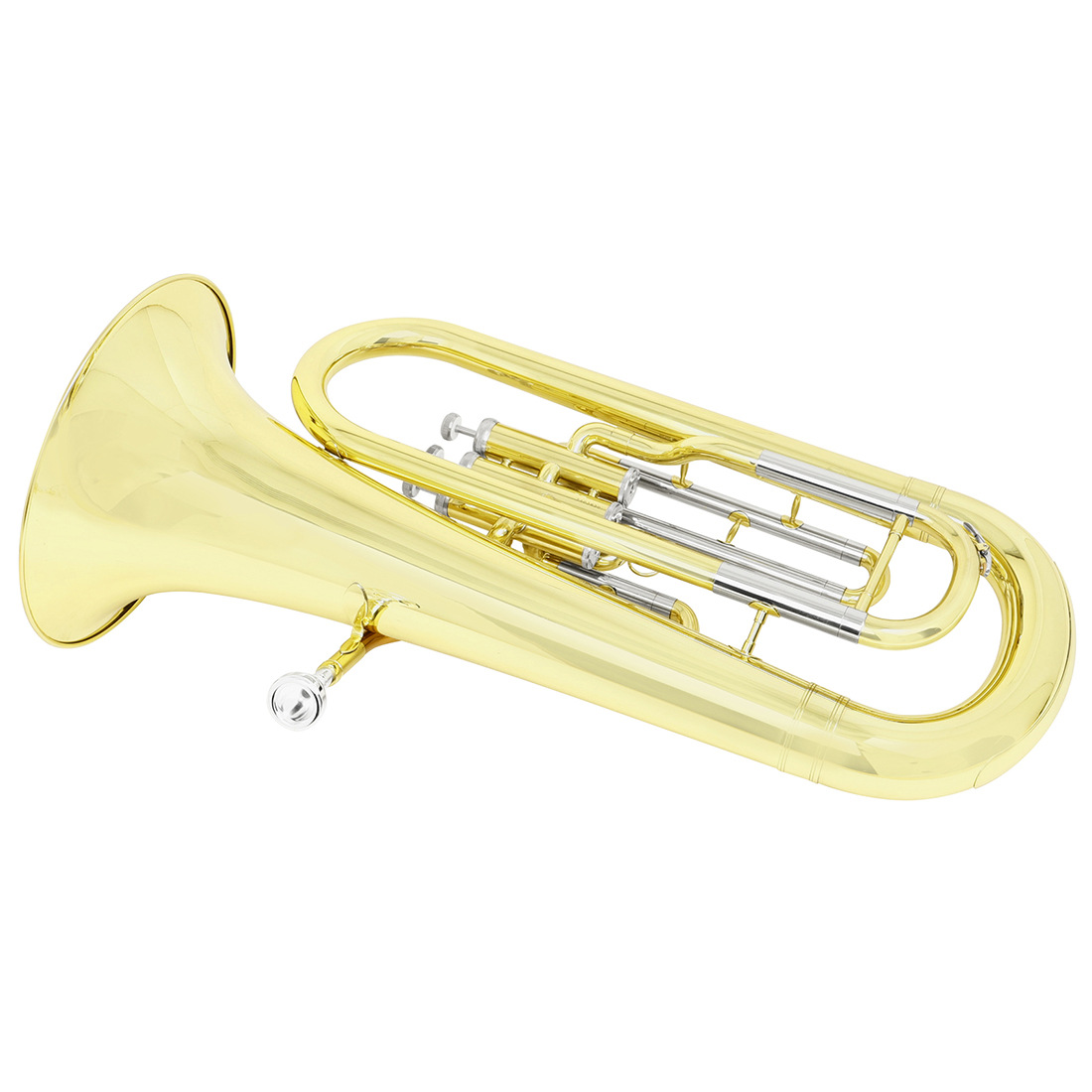 Comercio exterior abajo B tono 3 teclas de pie arriba bajo trompeta principiante juego profesional tuba cuerpo de tubo de cobre blanco llave vertical hug fabricantes pic 10