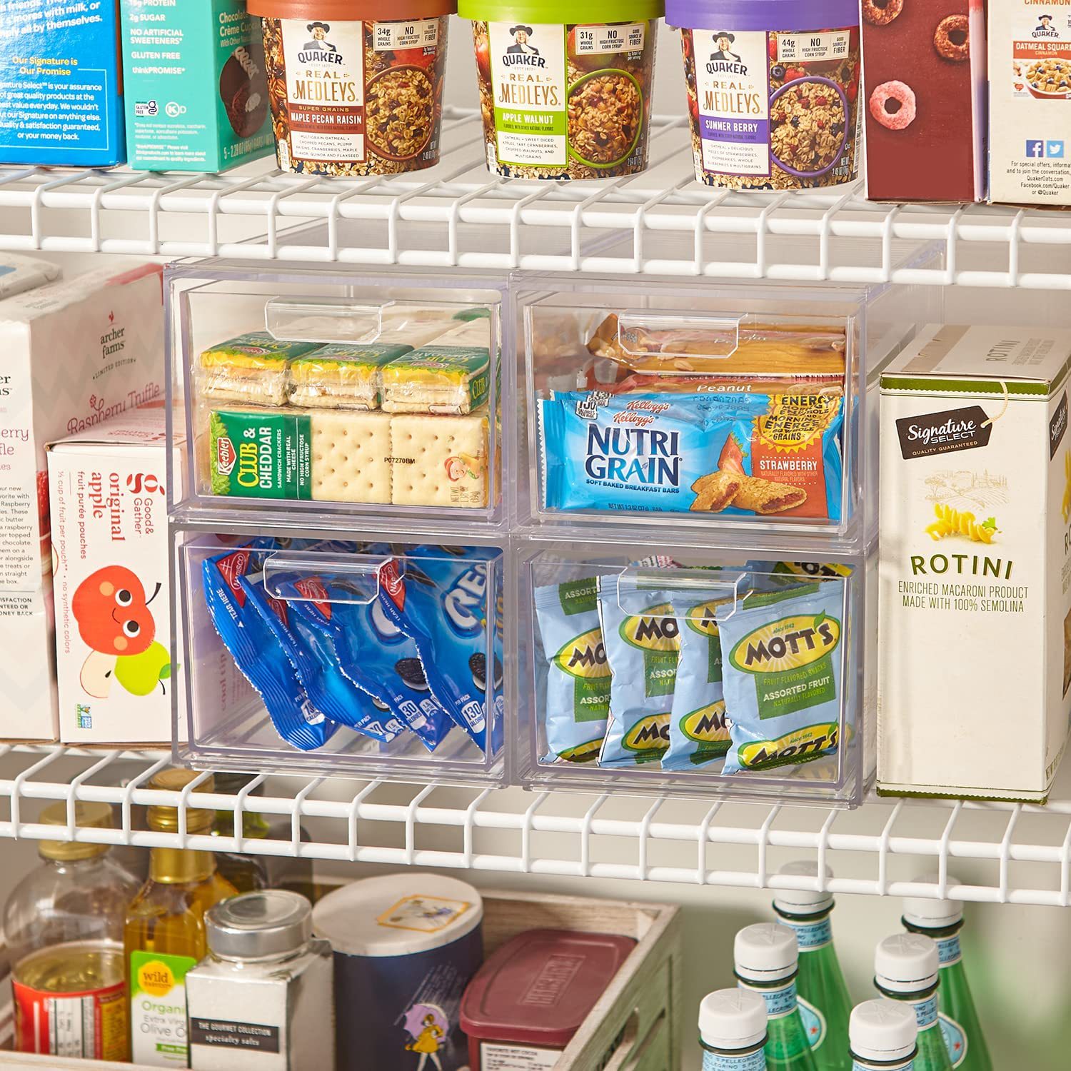 可叠加化妆品收纳盒亚马逊热销透明塑料亚克力收纳盒储物盒批发详情5