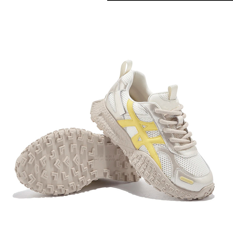 真皮老爹鞋女2025夏季新款网面透气阿甘鞋女厚底运动鞋百搭鞋子女详情14