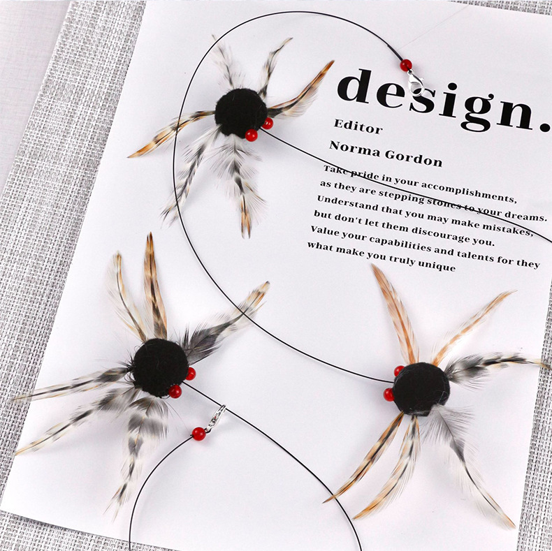 Z亚马逊新款猫猫玩具逗猫棒替换多样性小飞虫替换头宠物猫咪用品详情13