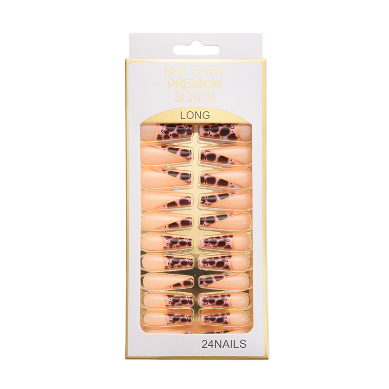 Cross-border exclusive nail plate printed long false nail patches, wearable nail boxes, long ballet nail plates wholesale pic 7