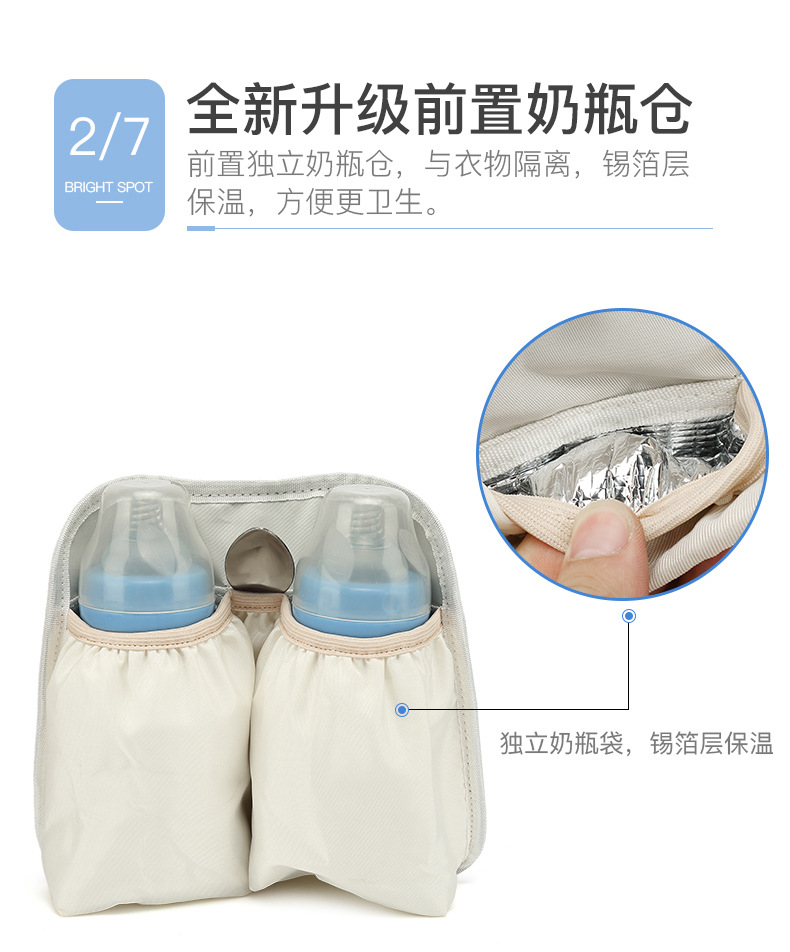 媽咪包定制雙肩背包手提袋大容量多功能防水母嬰包訂制usb媽媽包詳情15