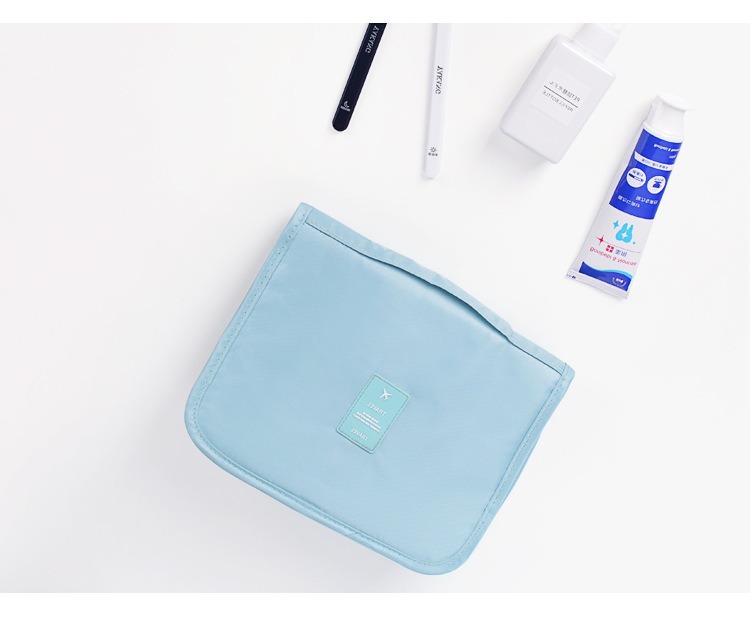 Dry-wet separation hook toiletry bag, portable travel storage bag, large capacity Oxford cloth toiletry bag for cross-border use pic 10