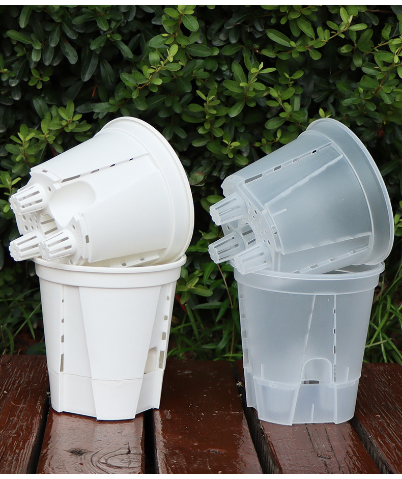 新款储水透明青山盆自吸水懒人盆控根盆朱顶红蝴蝶兰塑料花盆批发详情23