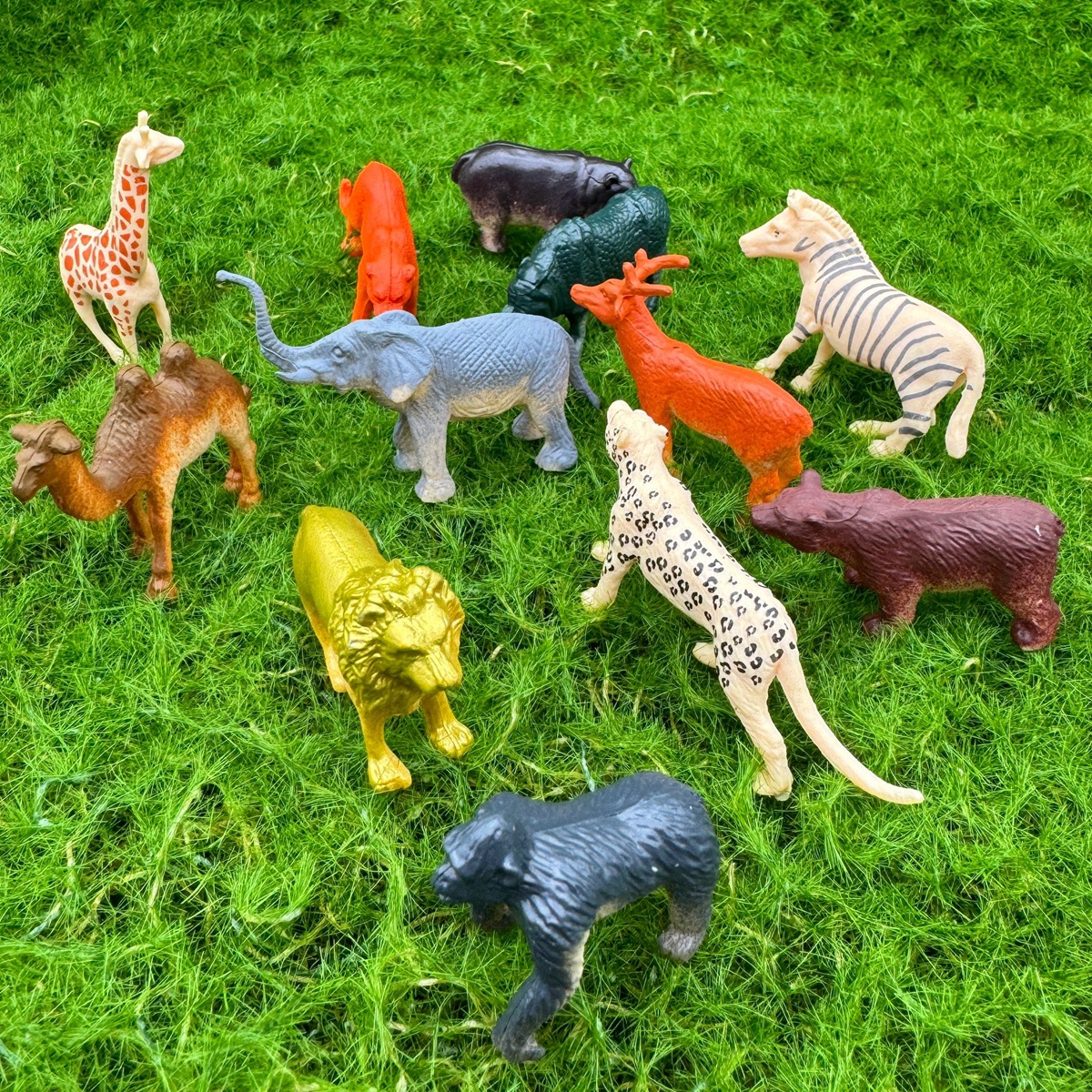 儿童认知动物PVC大象长颈鹿狮子老虎大猩猩仿真模型微景观摆件批详情7